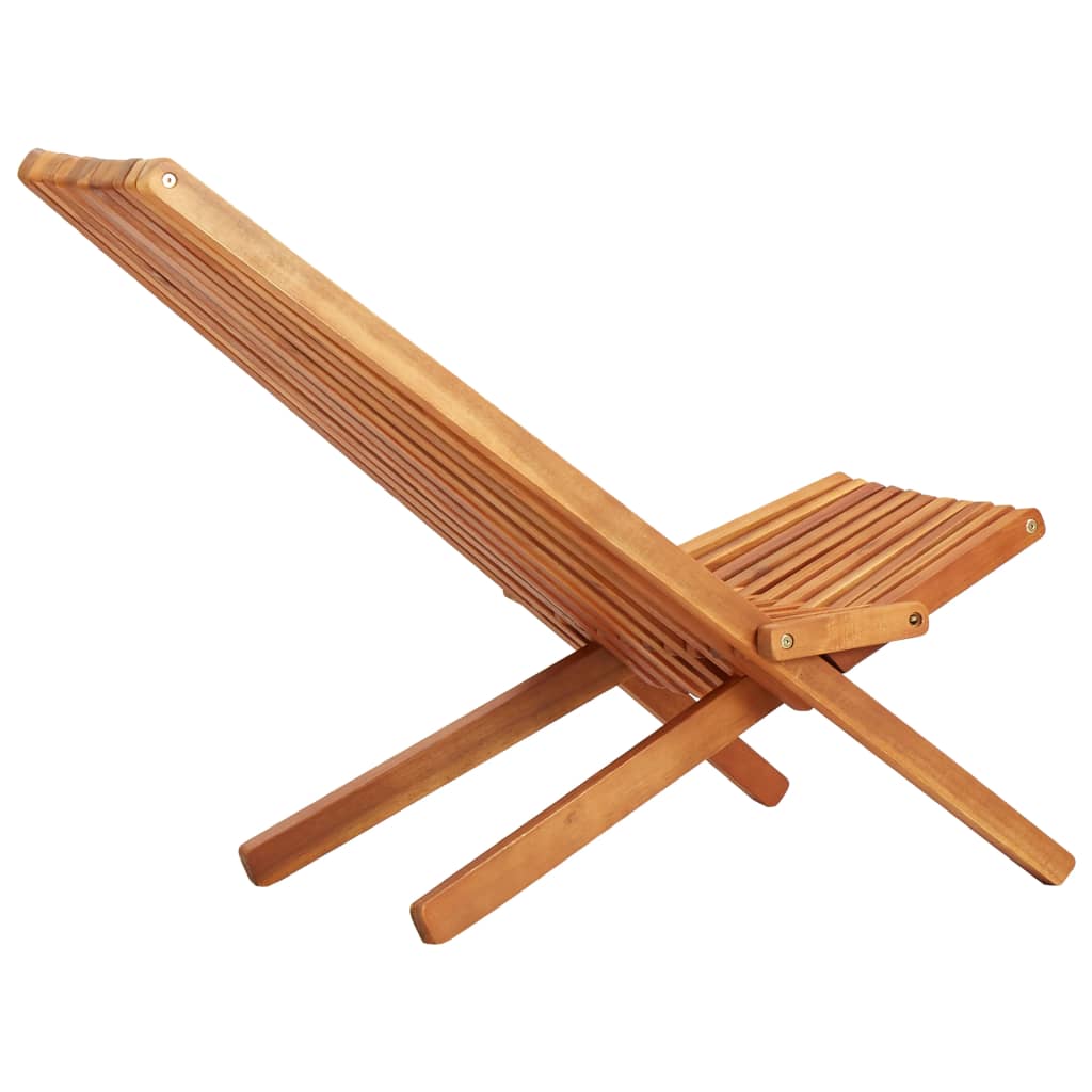 Sillas plegables al aire libre 2 pcs acacia sólida madera