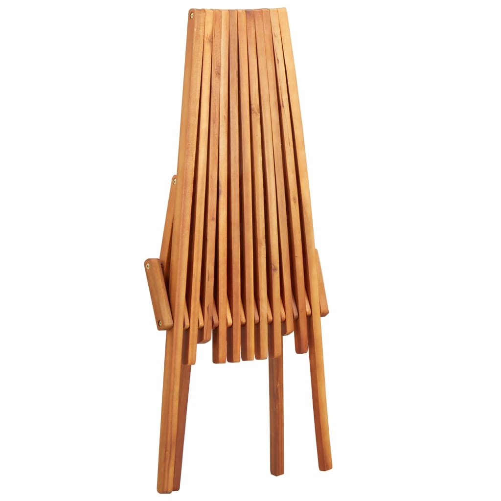 Sillas plegables al aire libre 2 pcs acacia sólida madera
