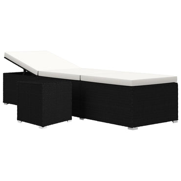 Silla larga y crema de mesa de resina trenzada blanca