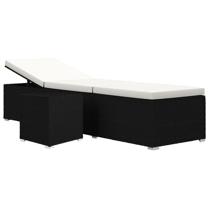 Silla larga y crema de mesa de resina trenzada blanca