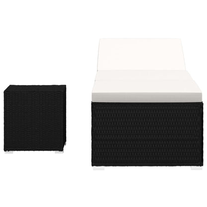Silla larga y crema de mesa de resina trenzada blanca