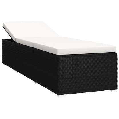 Silla larga y crema de mesa de resina trenzada blanca