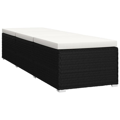 Silla larga y crema de mesa de resina trenzada blanca