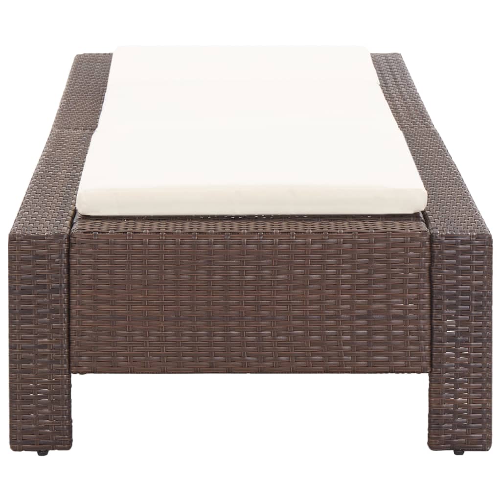 Transat avec coussin Marron Résine tressée