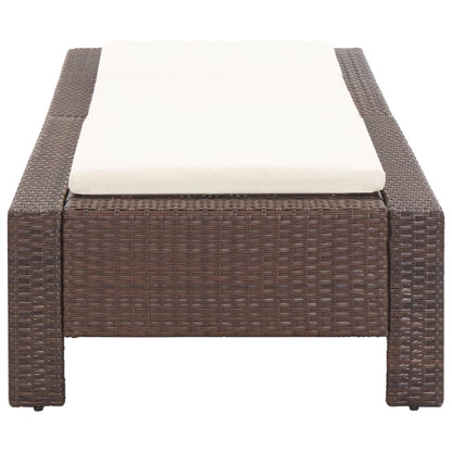 Transat avec coussin Marron Résine tressée