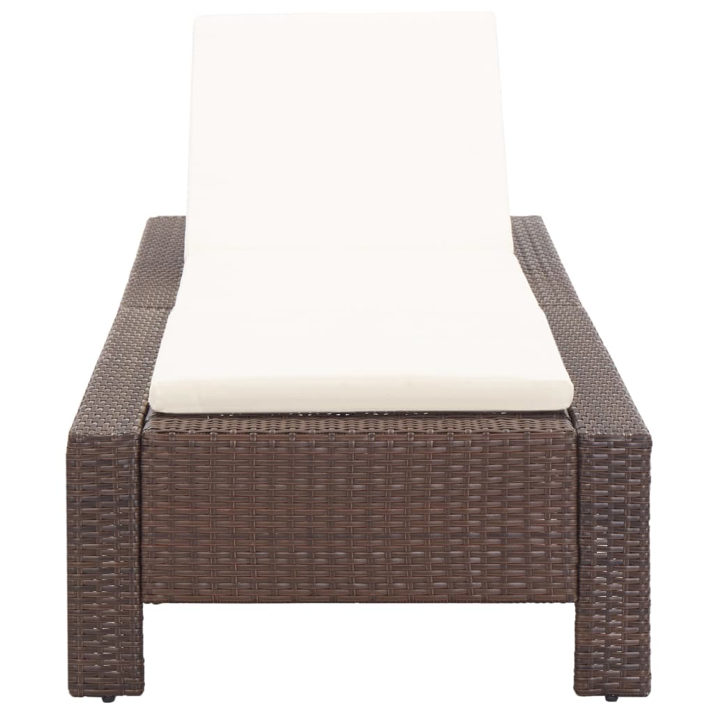 Transat avec coussin Marron Résine tressée