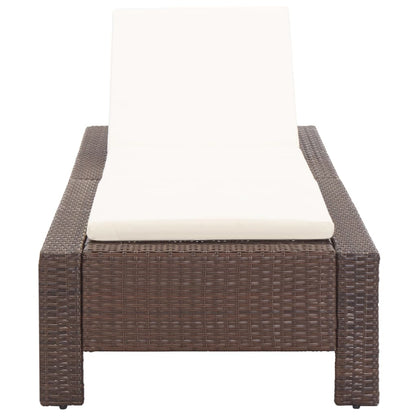 Transat avec coussin Marron Résine tressée