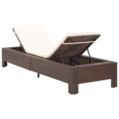 Transat avec coussin Marron Résine tressée
