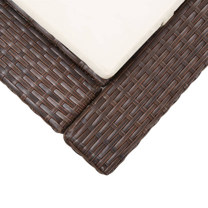 Transat avec coussin Marron Résine tressée
