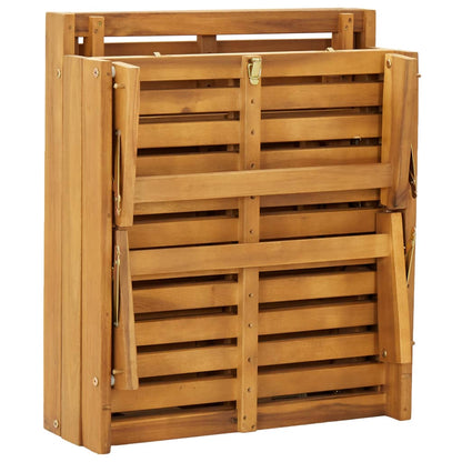 Silla larga plegable con cojín de madera de acacia sólida