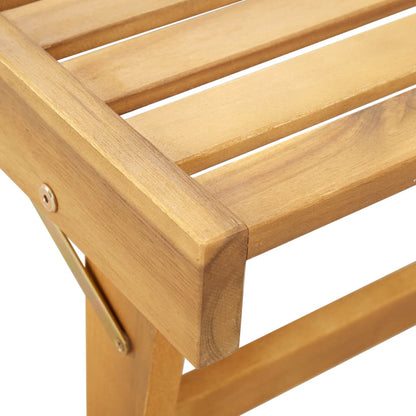 Silla larga plegable con cojín de madera de acacia sólida