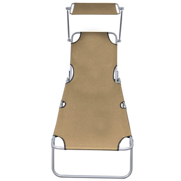 Silla larga plegable con toldo de topo de aluminio