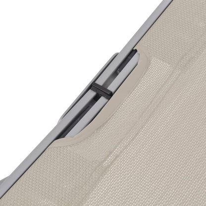 Tumbonas plegables 2 PCS Textilene Cream