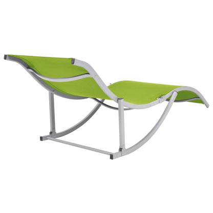 Tumbonas plegables 2 pcs textilene verde