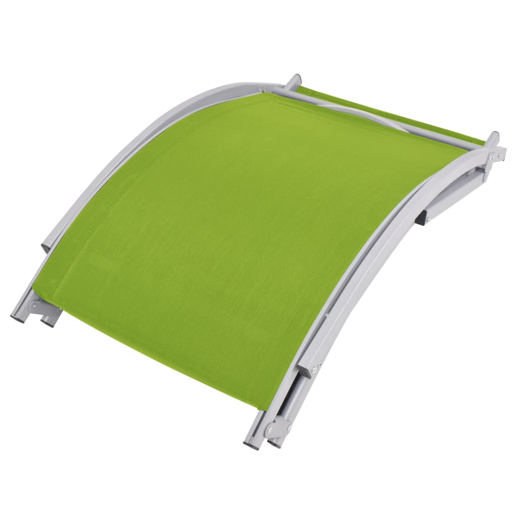 Tumbonas plegables 2 pcs textilene verde