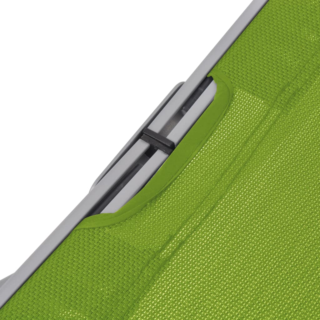 Tumbonas plegables 2 pcs textilene verde