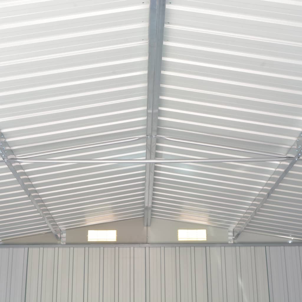 Galpão de jardim marrom 257x990x181 cm aço galvanizado