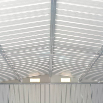 Galpão de jardim marrom 257x990x181 cm aço galvanizado