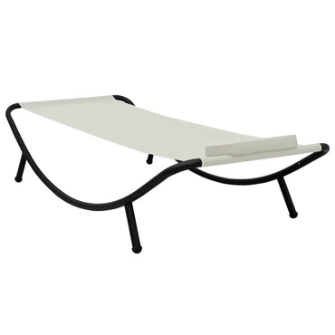 Lit de jardin Crème 200x90 cm Acier