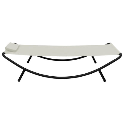 Cama de jardín crema 200x90 cm de acero