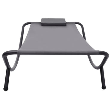 Lit de jardin Gris 200x90 cm Acier
