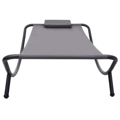Cama de jardín gris 200x90 cm de acero