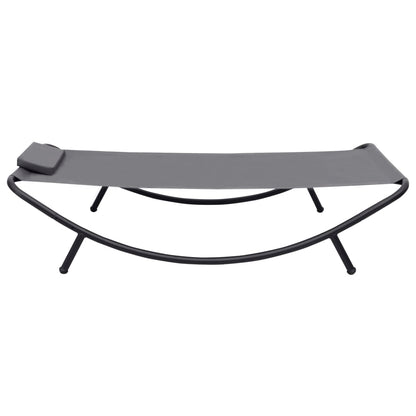 Cama de jardín gris 200x90 cm de acero