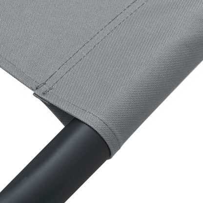 Cama de jardín gris 200x90 cm de acero