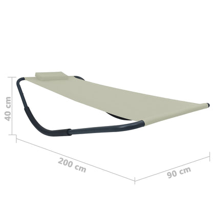 Cama de jardín crema 200x90 cm de acero
