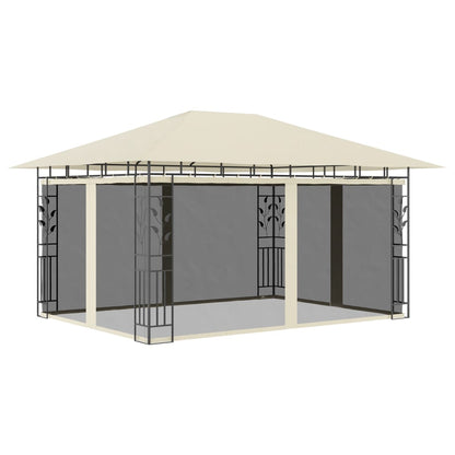 Pergola with 4x3x2.73 m mosquito net 180 g/m²