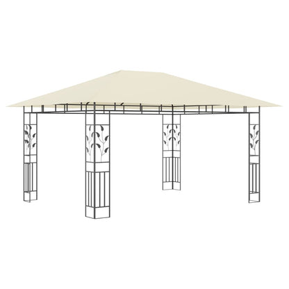 Pergola with 4x3x2.73 m mosquito net 180 g/m²
