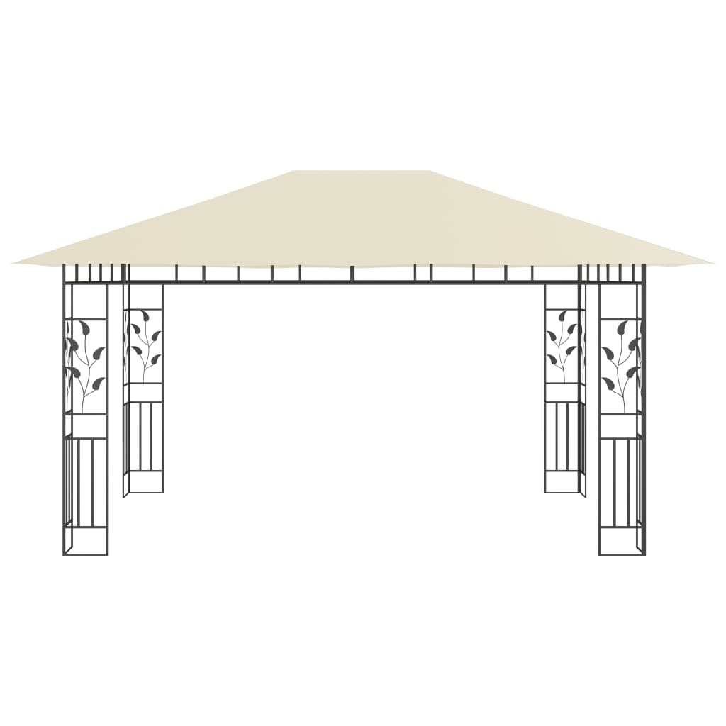 Pergola with 4x3x2.73 m mosquito net 180 g/m²