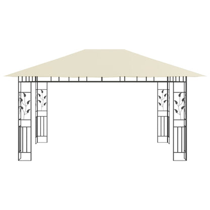 Pergola with 4x3x2.73 m mosquito net 180 g/m²