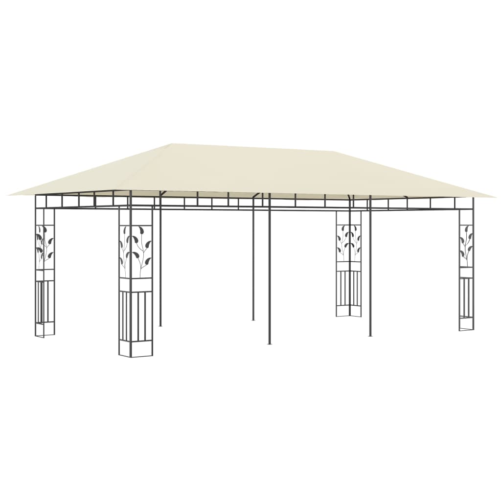 Pergola with 6x3x2.73 m cream mosquito net