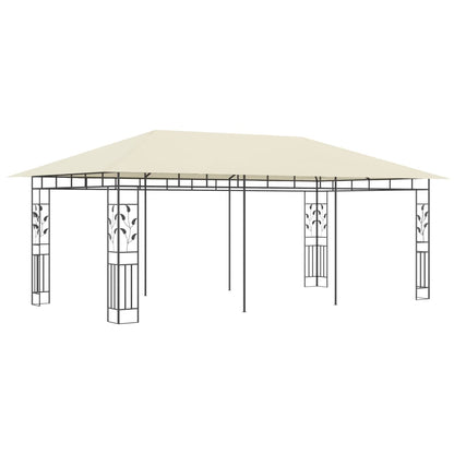 Pergola with 6x3x2.73 m cream mosquito net