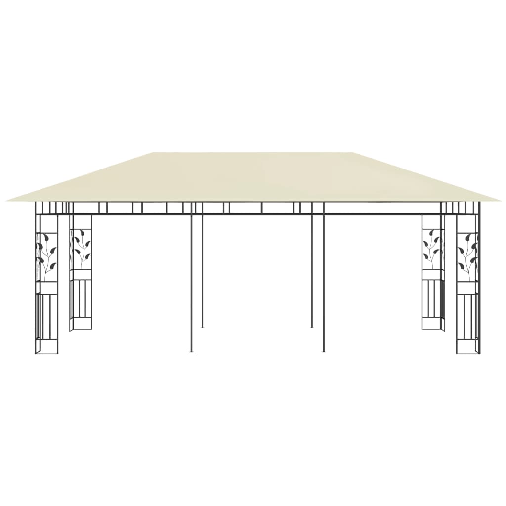 Pergola with 6x3x2.73 m cream mosquito net