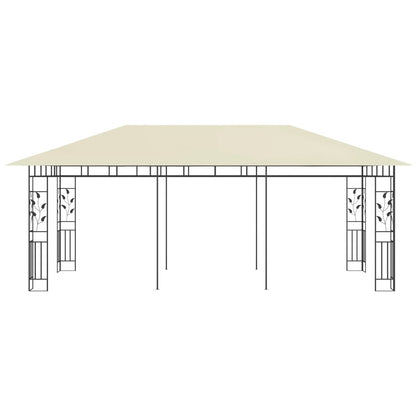 Pergola with 6x3x2.73 m cream mosquito net