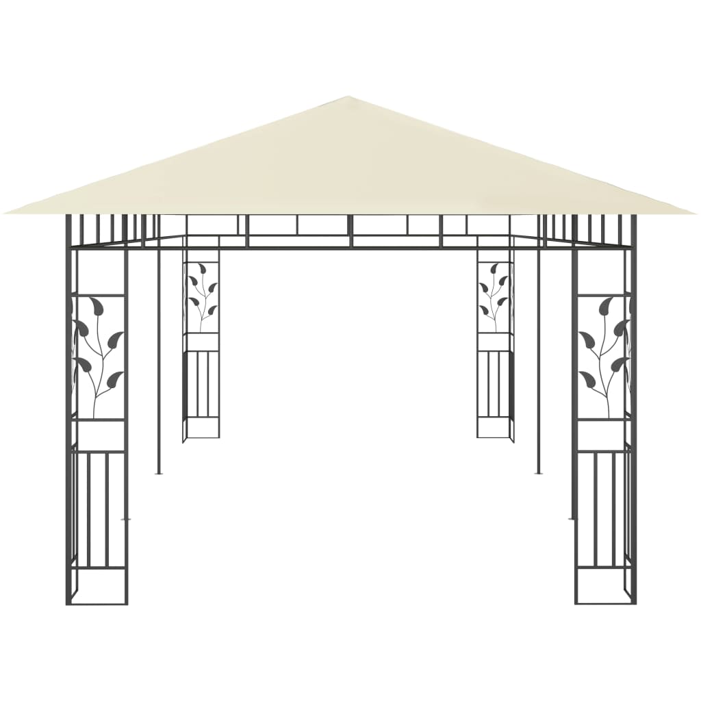 Pergola with 6x3x2.73 m cream mosquito net