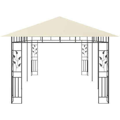 Pergola with 6x3x2.73 m cream mosquito net