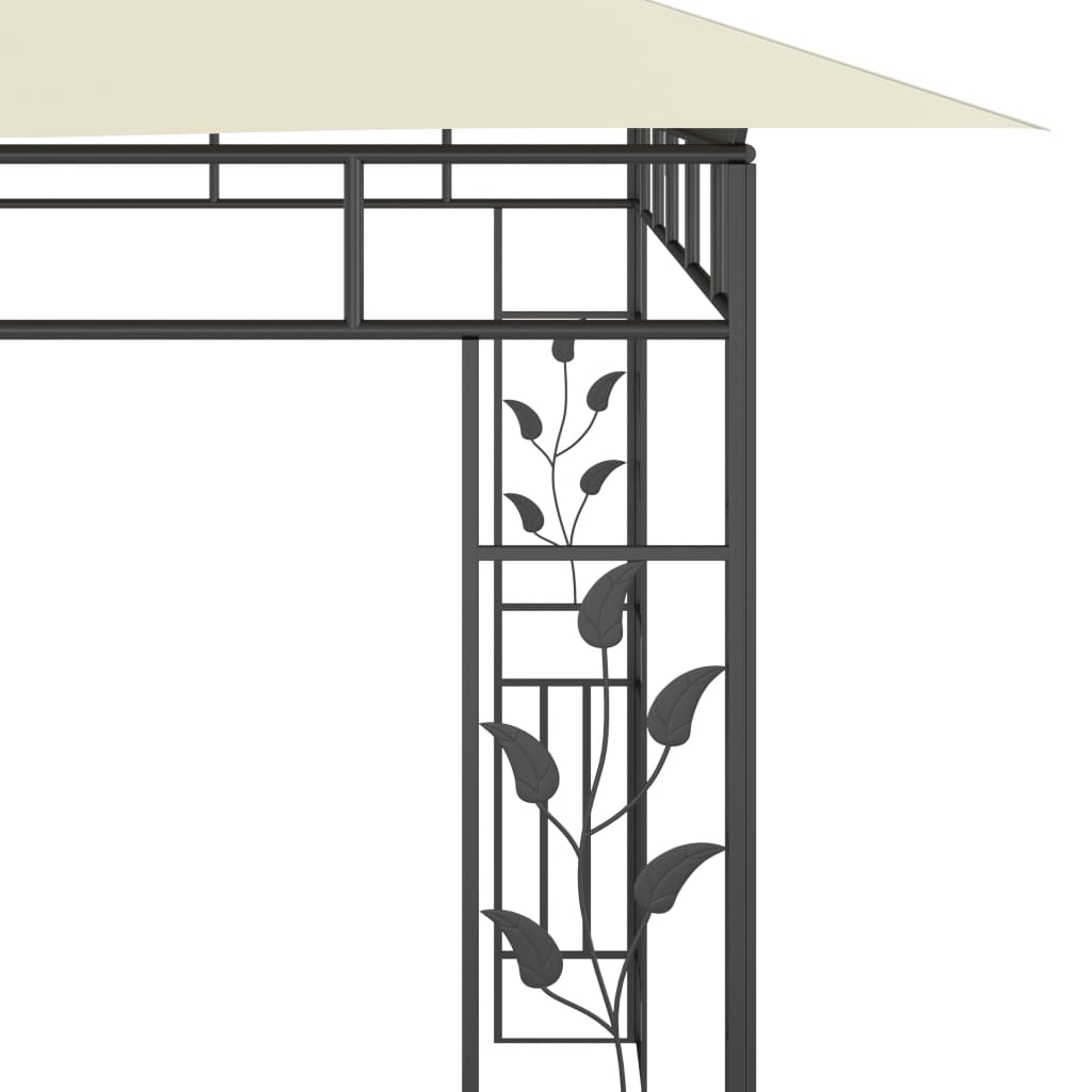 Pergola with 6x3x2.73 m cream mosquito net