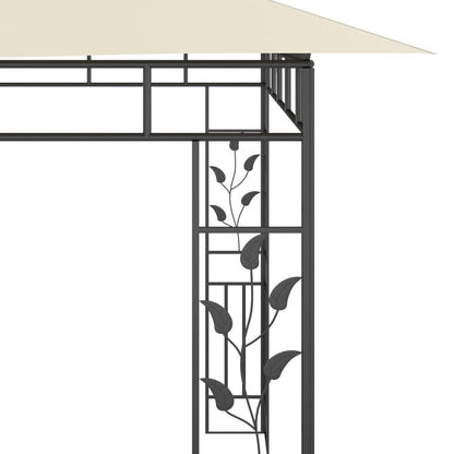 Pergola with 6x3x2.73 m cream mosquito net