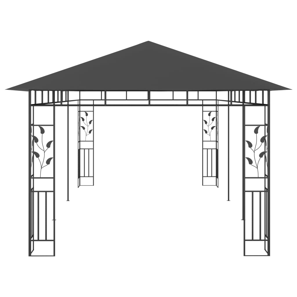 Pergola with mosquito net 6x3x2.73 m anthracite