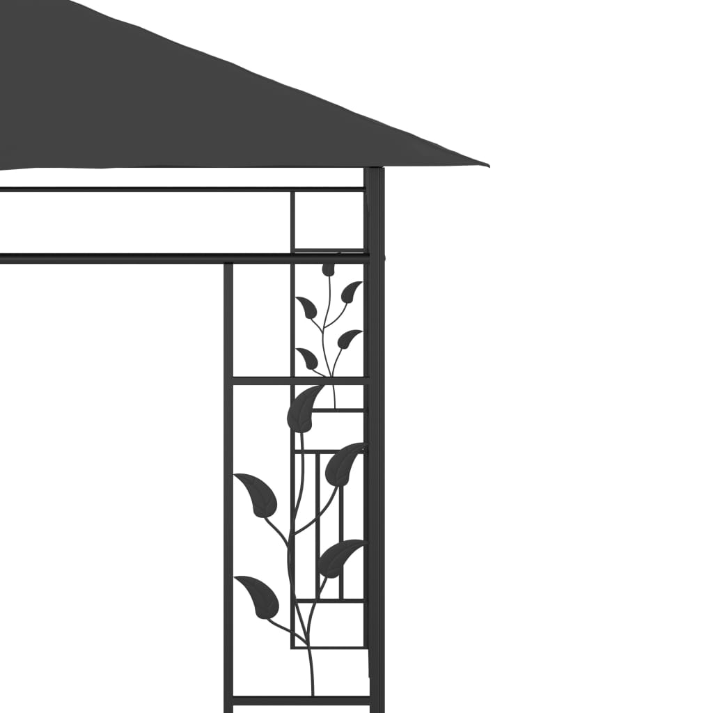 Pergola with mosquito net 6x3x2.73 m anthracite