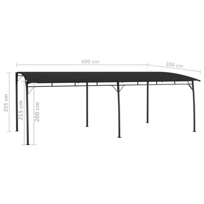 6x3x2.55 m anthracite garden flipper
