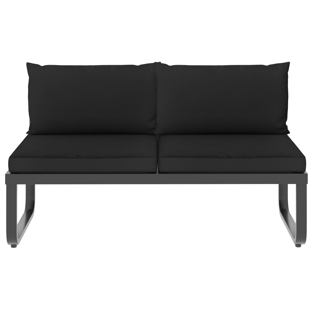 5 -seater garden corner sofa with WPC aluminum cushions