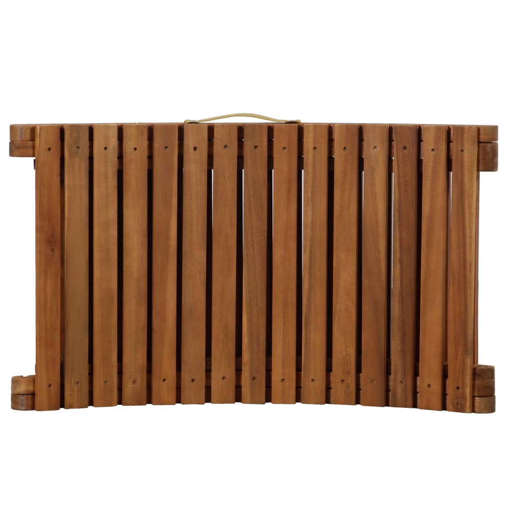 Silla larga con acacia cojín de madera gris sólido oscuro