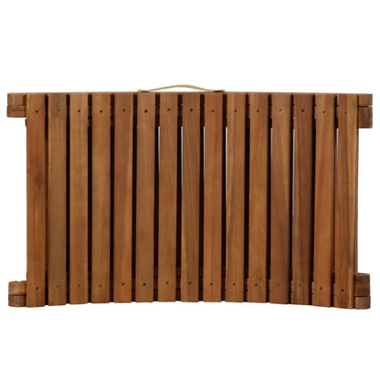 Silla larga con acacia cojín de madera gris sólido oscuro