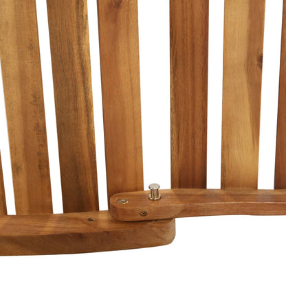 Silla larga con acacia cojín de madera gris sólido oscuro