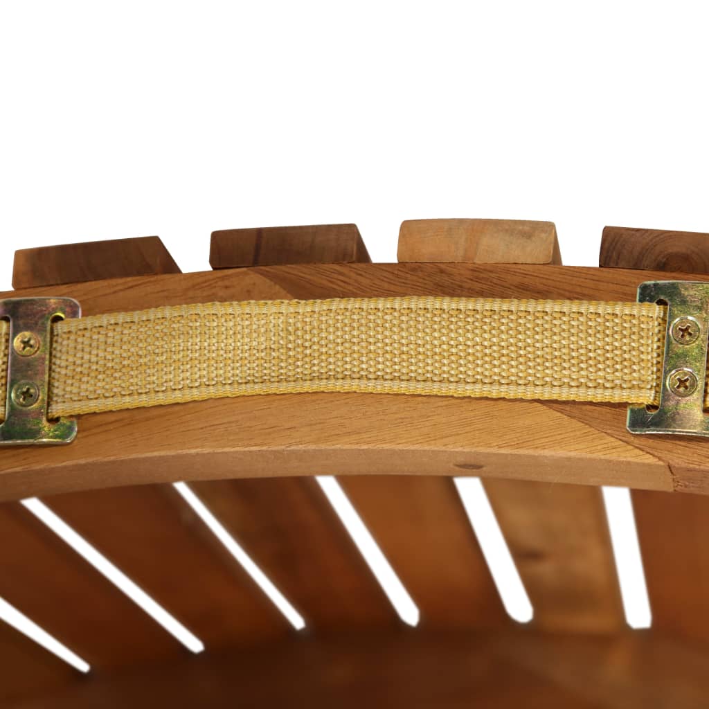 Silla larga con acacia cojín de madera gris sólido oscuro