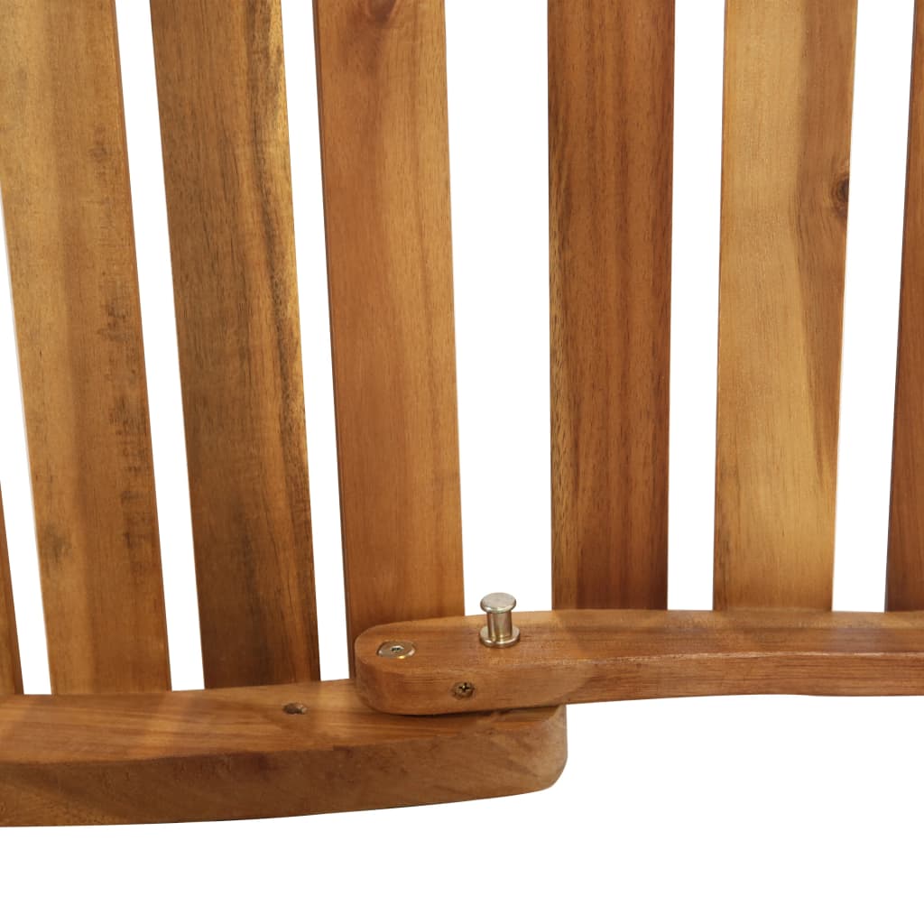 Sedia lunga con crema cuscino in legno acacia